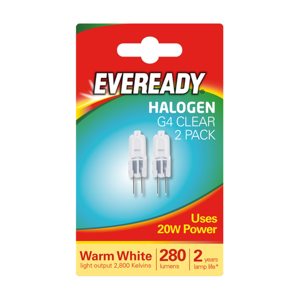 Eveready G4 20W 12V capsule lamps pack of 2