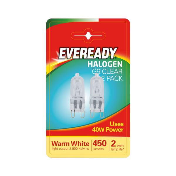 Eveready G9 clear halogen capsule 40W