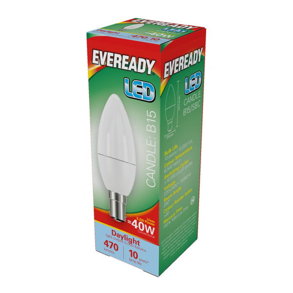 Eveready B15 LED candle bulb 6500K daylight