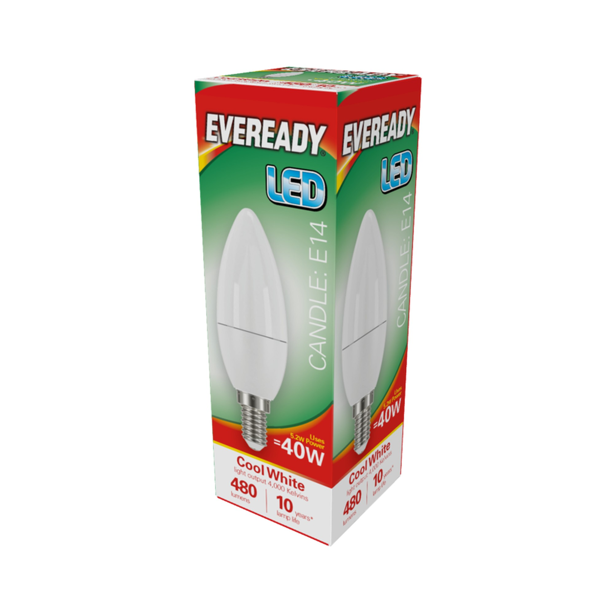 Eveready 6W E14 LED candle bulb, 4000K
