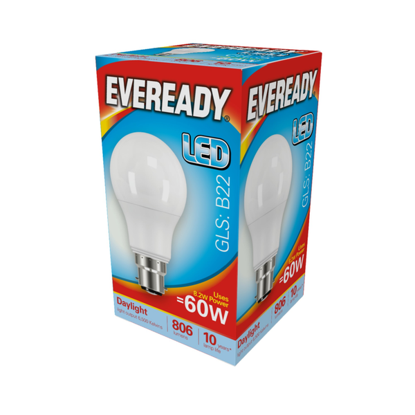 Eveready LED GLS 9.6W B22 daylight bulb
