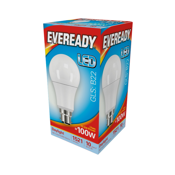 Eveready LED GLS B22 daylight 6500K bulb