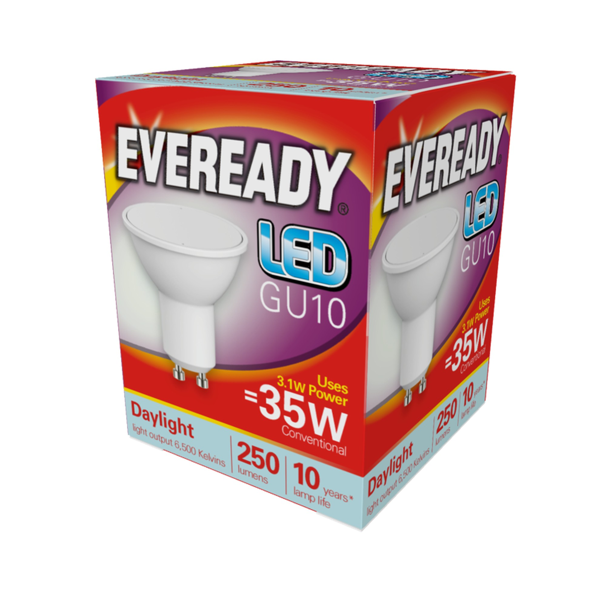 Eveready LED GU10 daylight white spotlight bulb
