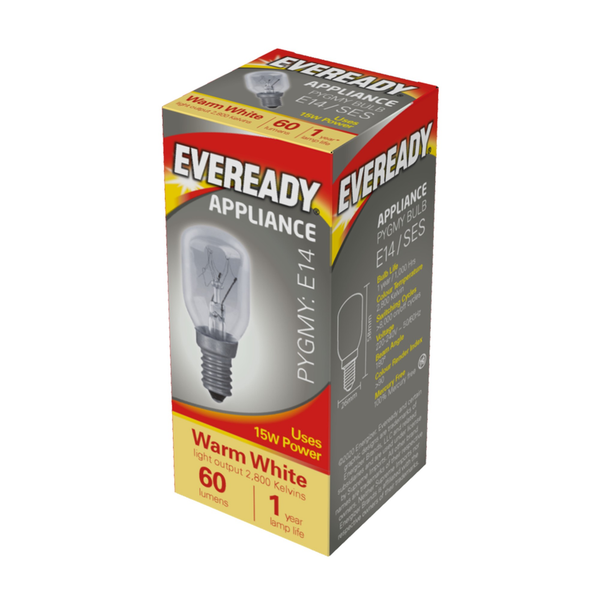 Eveready Pygmy 15W SES clear lamps, pack of 10