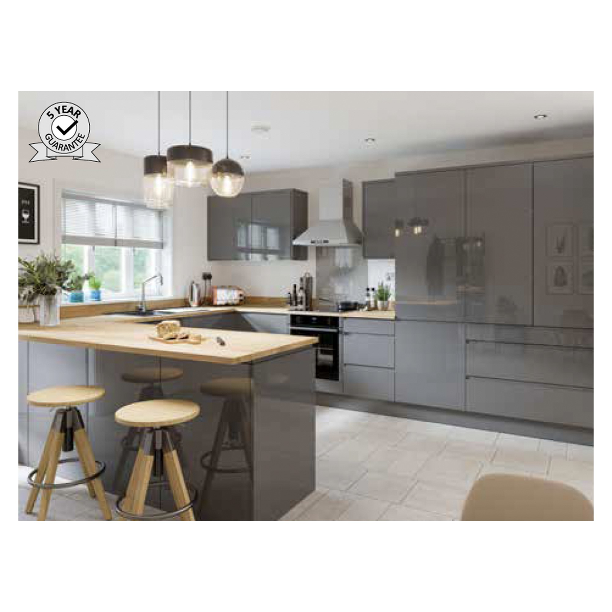 Evo Kitchen Vallo straight layout option
