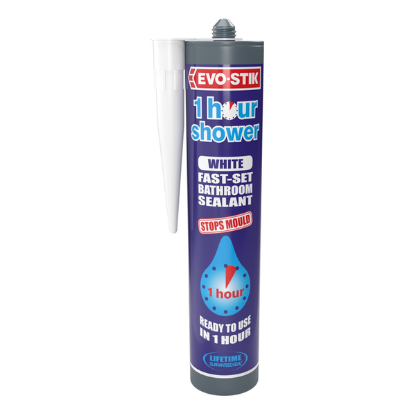 Evo-Stik 1 Hour Shower sealant in white