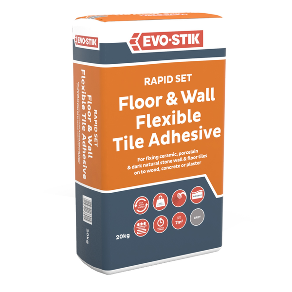 Evo-Stik fast set floor and wall tile adhesive 20kg