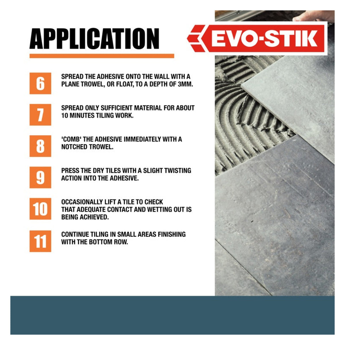 Evo-Stik fast set floor and wall tile adhesive 20kg, view 2
