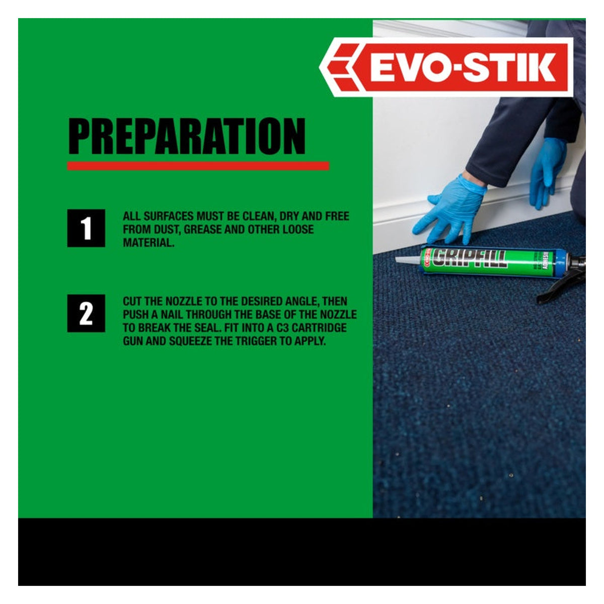 Evo-Stik Gripfill 350ml cartridge, view 2