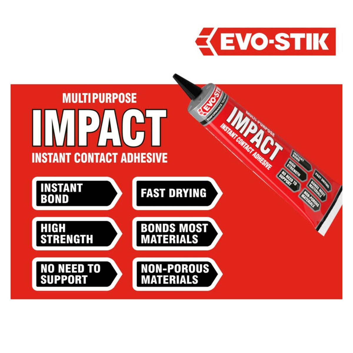 Evo-Stik Impact Adhesive 30g tube on blister pack, view 2