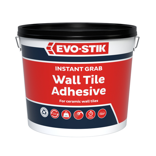 Evo-Stik instant grab wall tile adhesive 10L tub