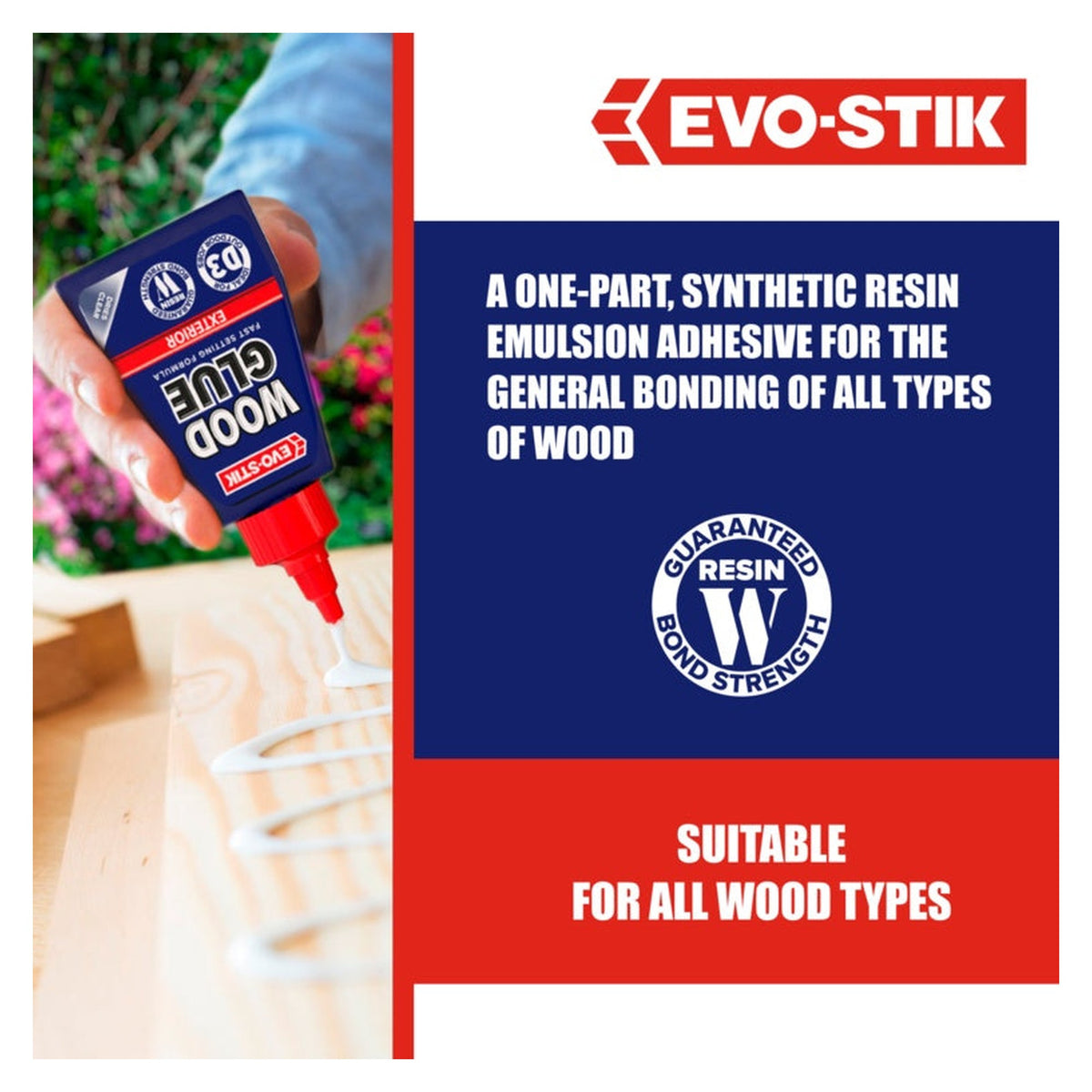 Evo-Stik Resin W weatherproof wood adhesive 125ml, view 6