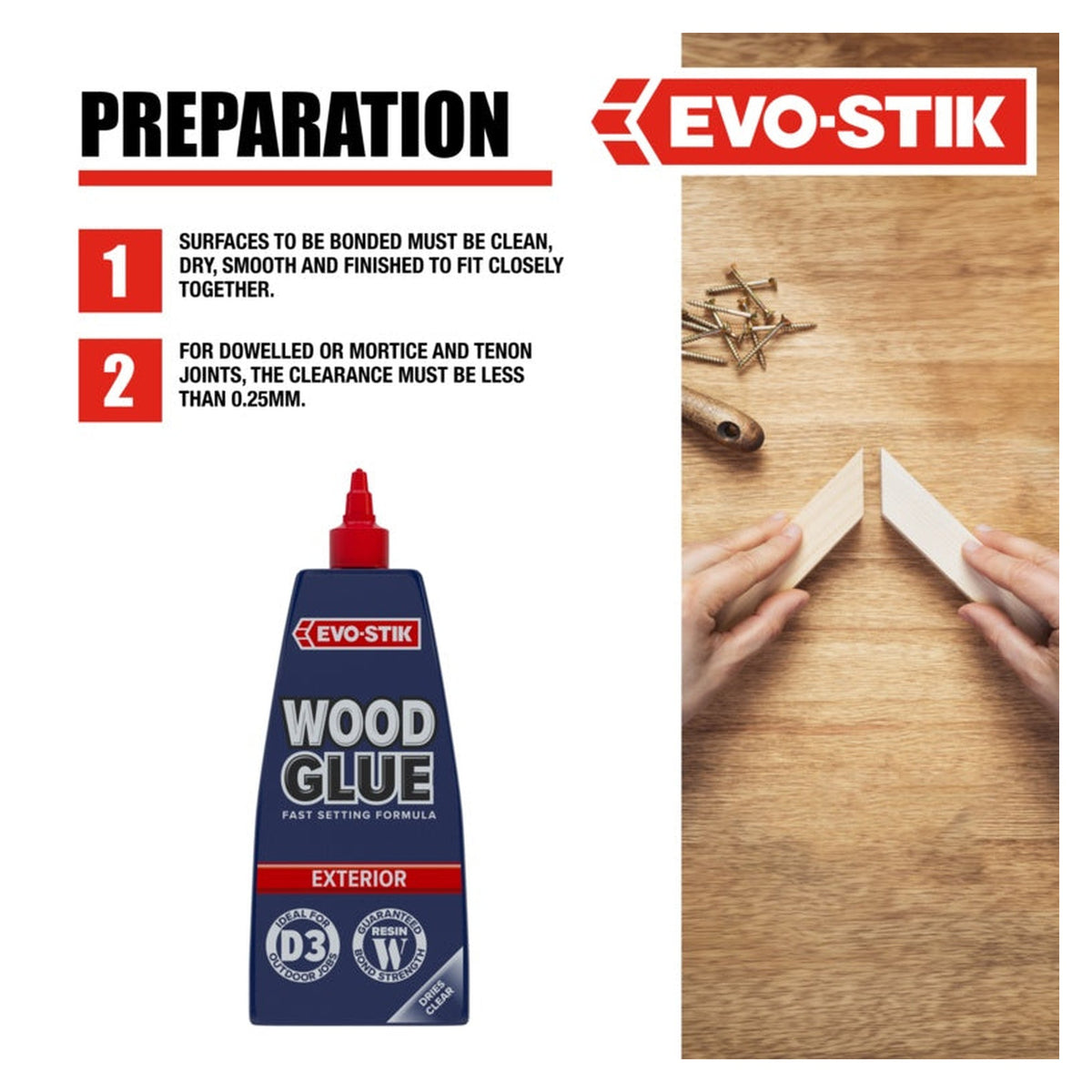 Evo-Stik Resin W weatherproof exterior wood adhesive 1L, view 4