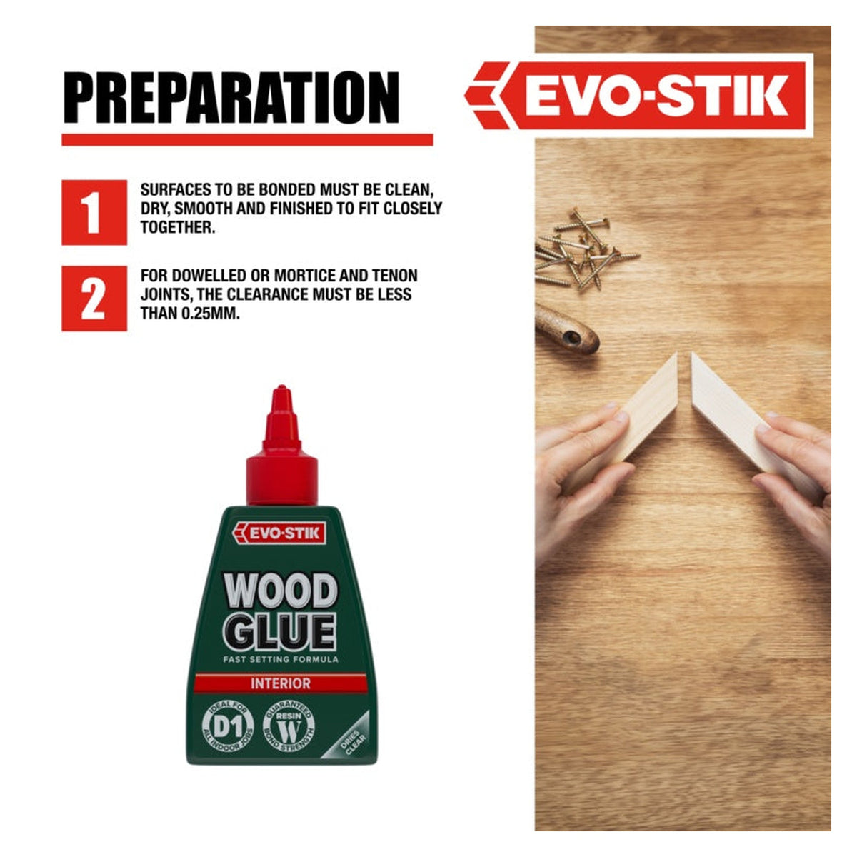 Evo-Stik Resin W interior wood adhesive 125ml, view 5