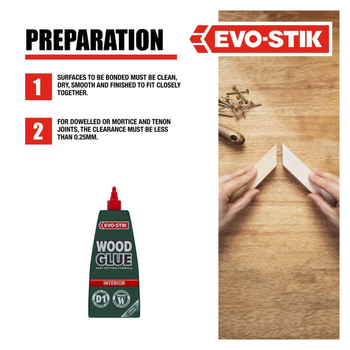 Evo-Stik Resin W interior wood adhesive 1L, view 6
