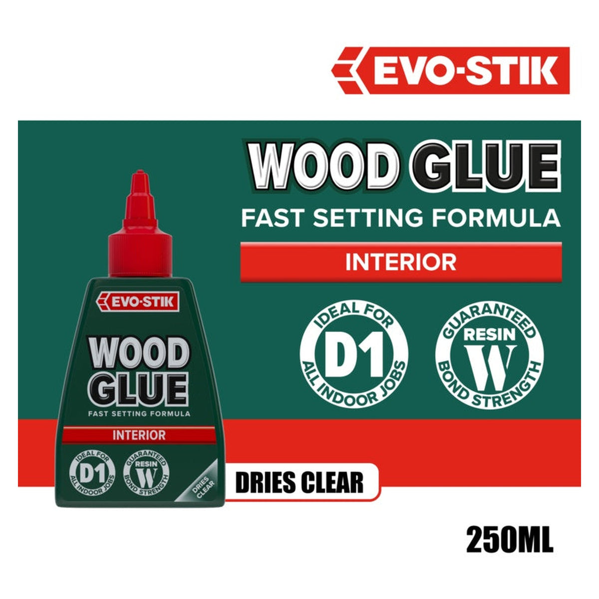 Evo-Stik Resin W interior wood adhesive 250ml, view 3