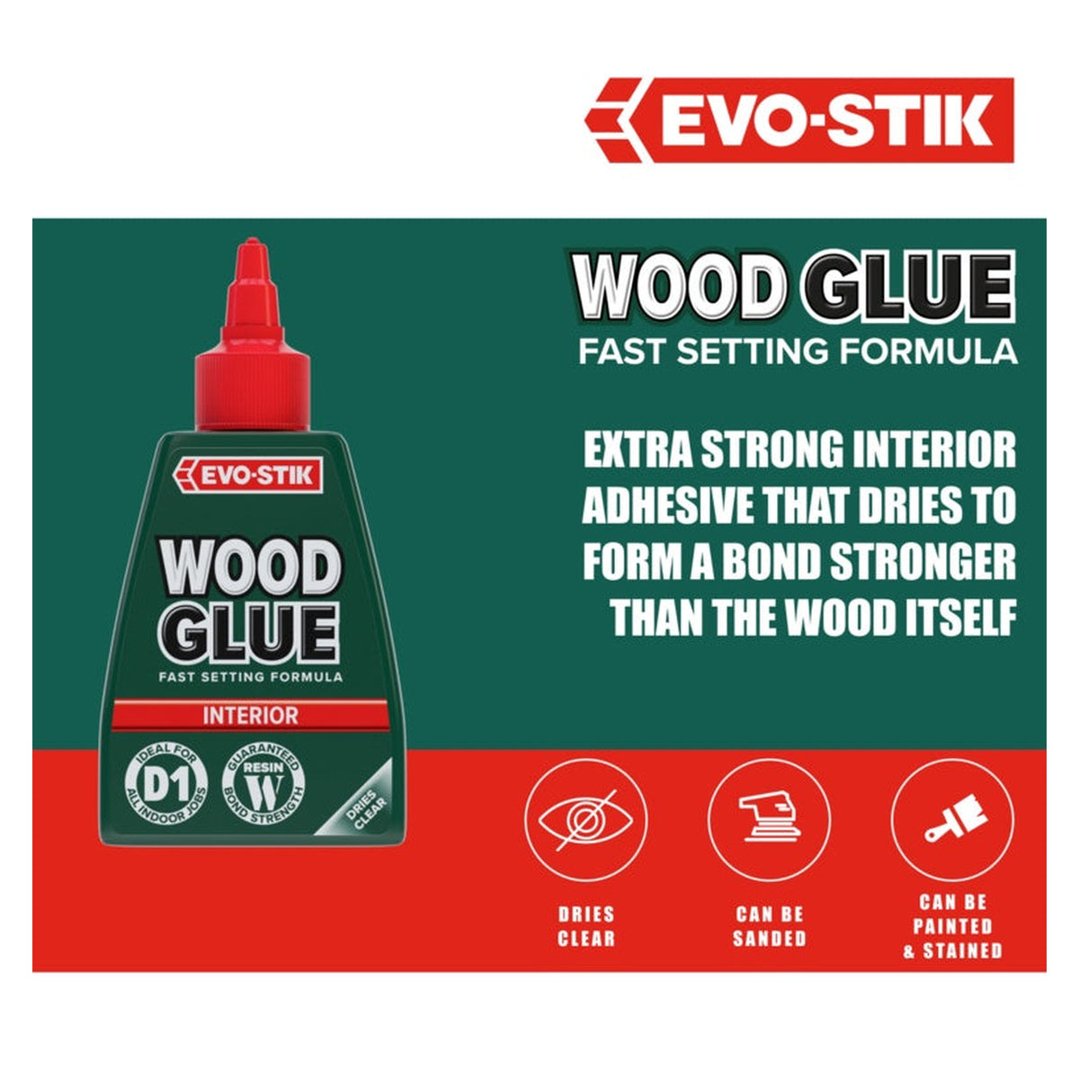 Evo-Stik Resin W interior wood adhesive 250ml, view 5