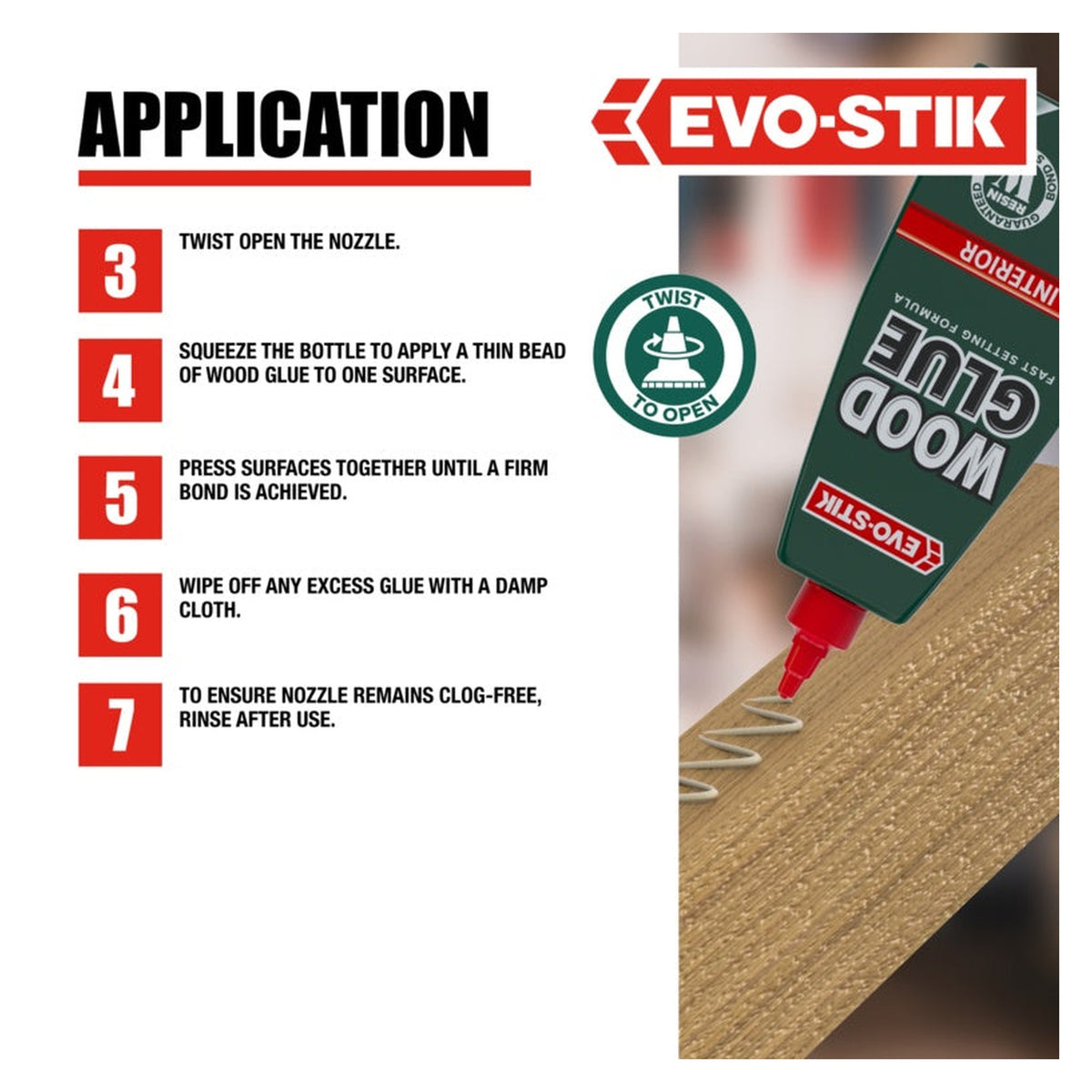 Evo-Stik Resin W interior wood adhesive 500ml, view 3