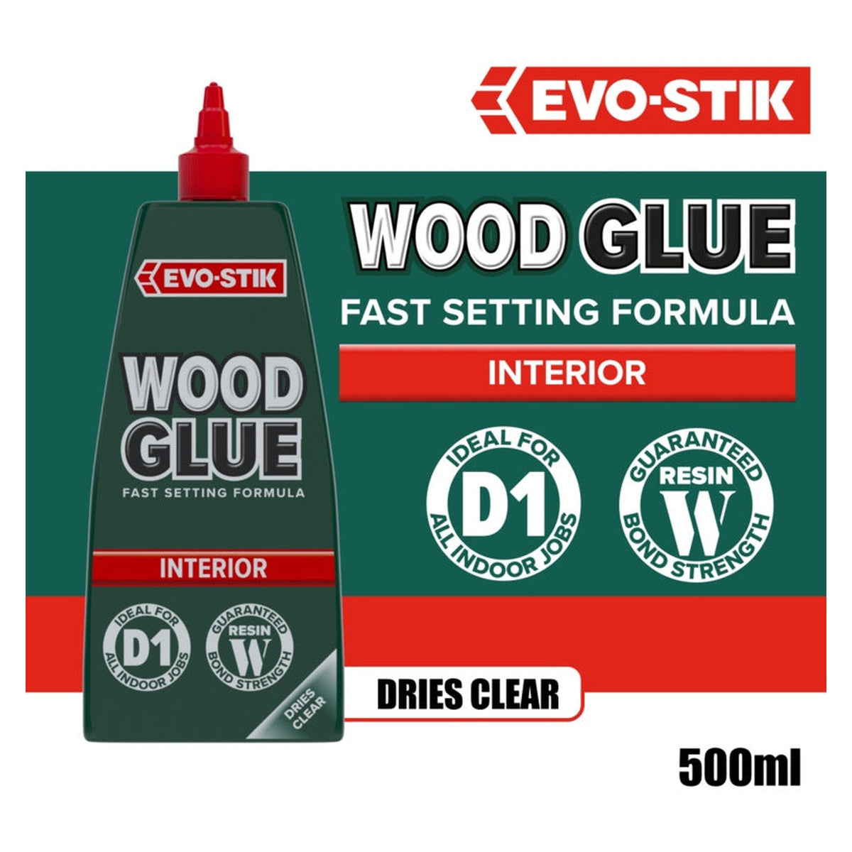 Evo-Stik Resin W interior wood adhesive 500ml, view 8