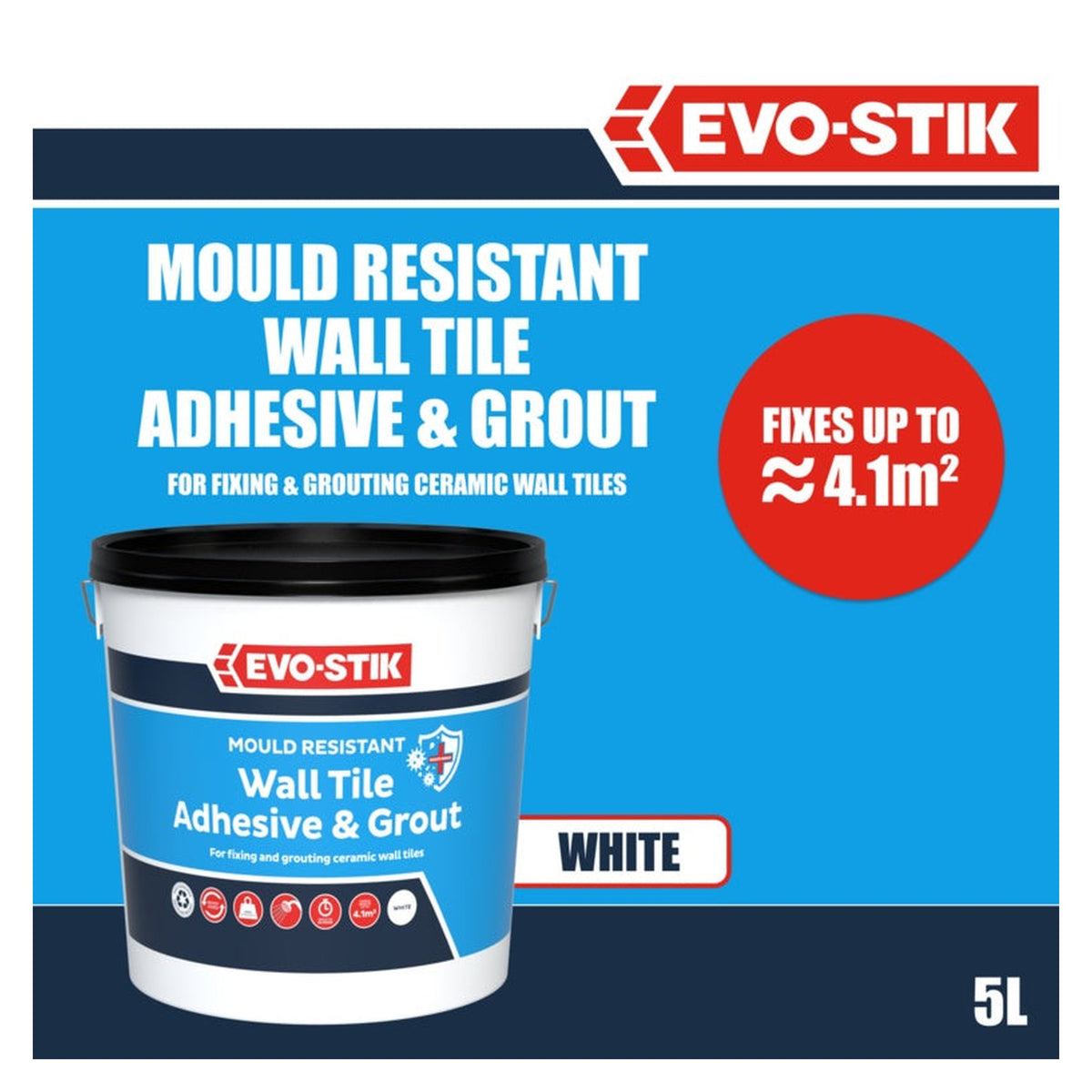 Evo-Stik wall tile adhesive and grout 5L, view 6