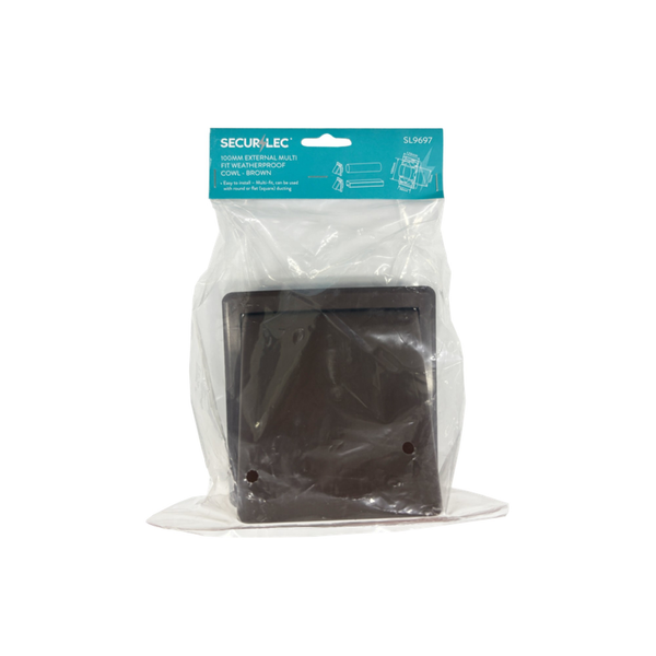 External Multi Fit Weatherproof Cowl Brown 100mm - 4"