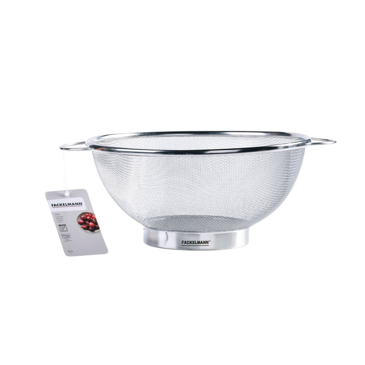 Fackelmann stainless steel sieve style colander, view 2