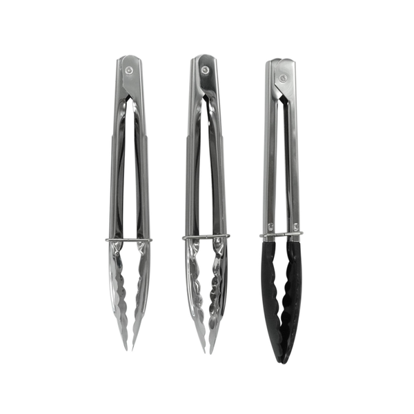 Fackelmann 18cm stainless steel straight tongs