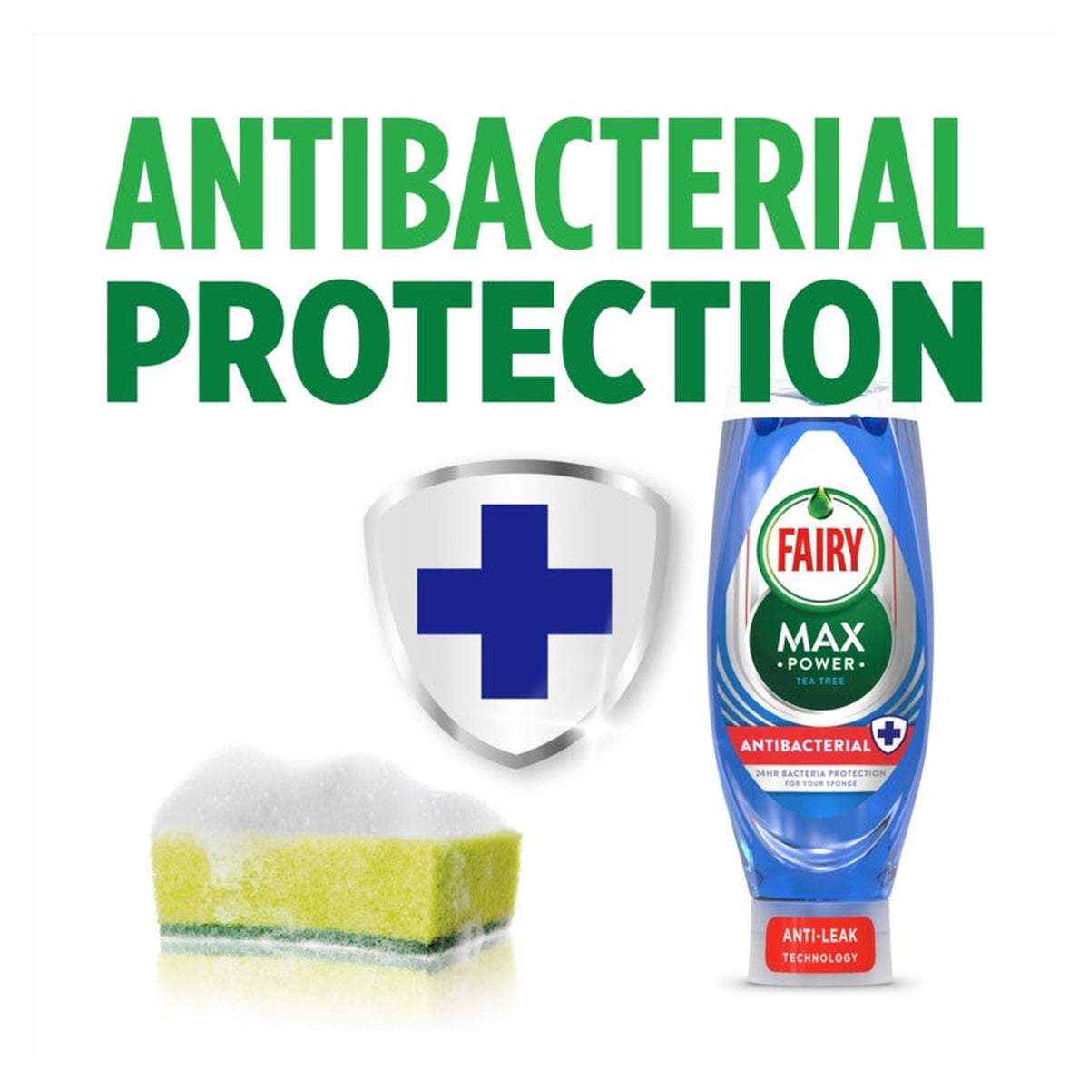 Fairy Max Power Anti-Bac Eucalyptus washing up liquid 730ml, view 4