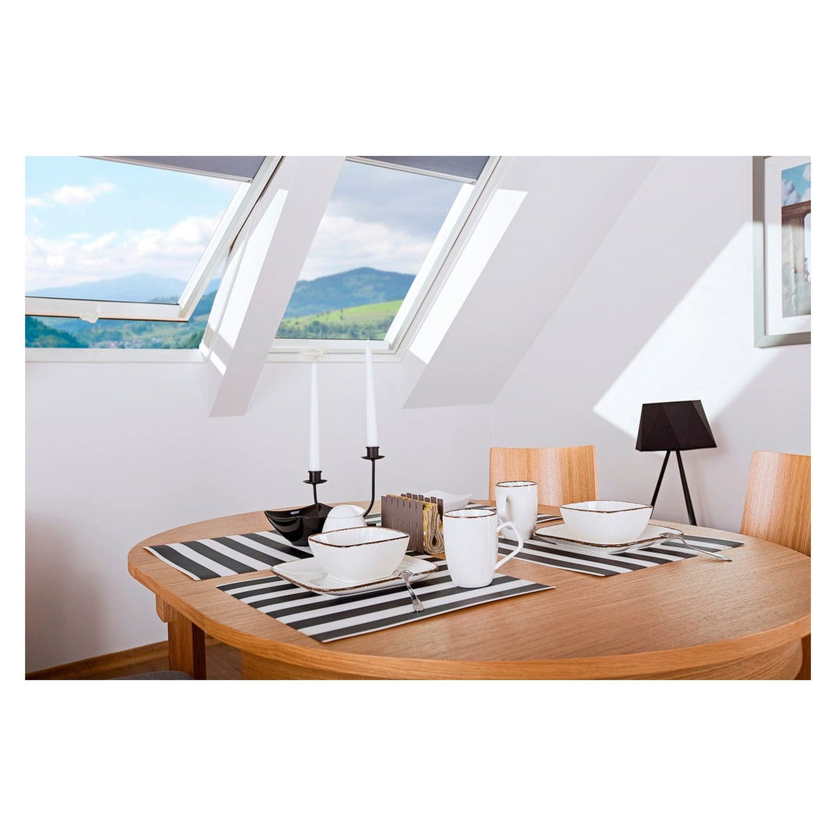 Fakro 877N02 white PVC-U roof window, 55 x 98cm, view 3