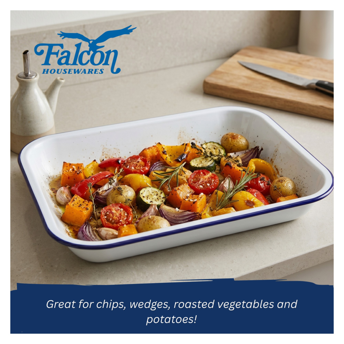 Falcon white enamel bakepan 34 x 28cm, view 7