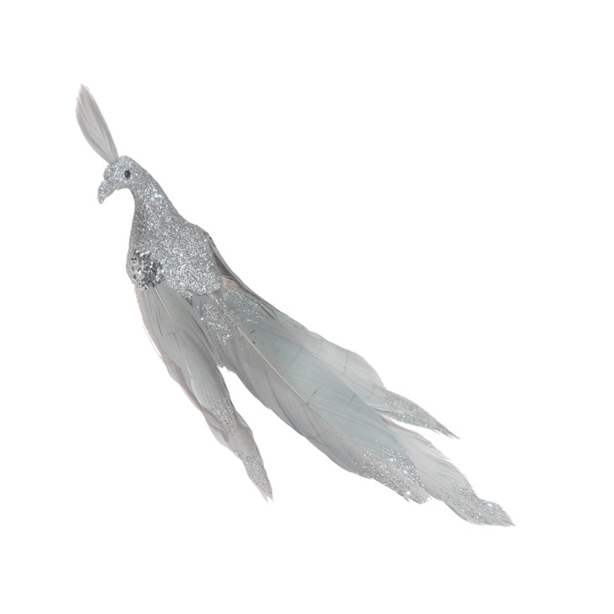 Feather Peacock - Silver 19cm