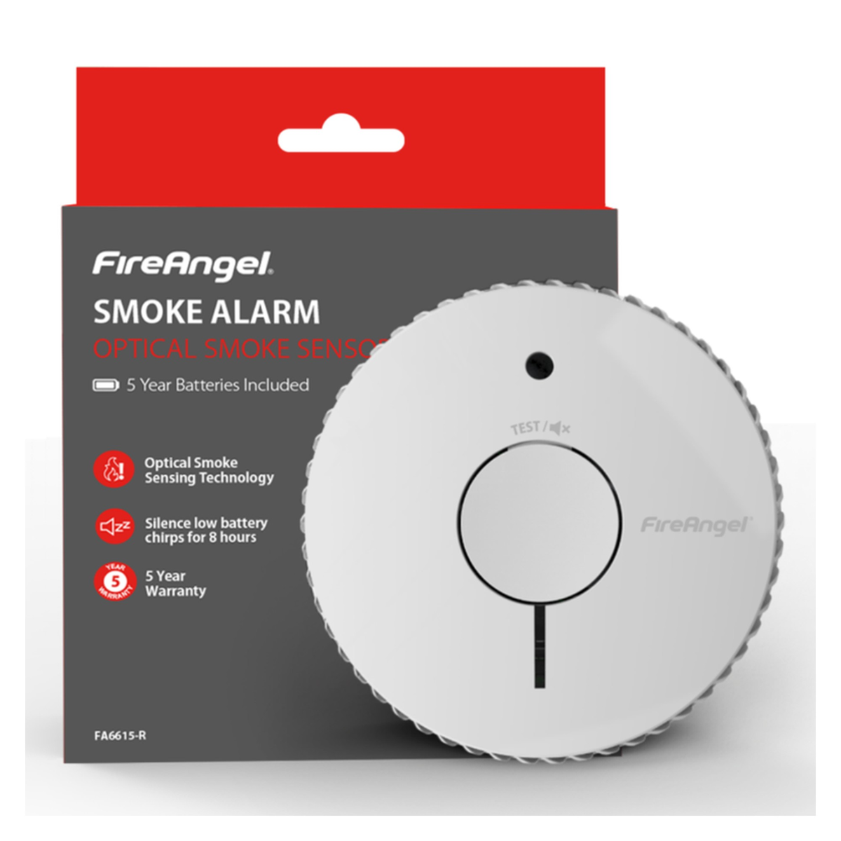Fire Angel optical smoke alarm, view 6