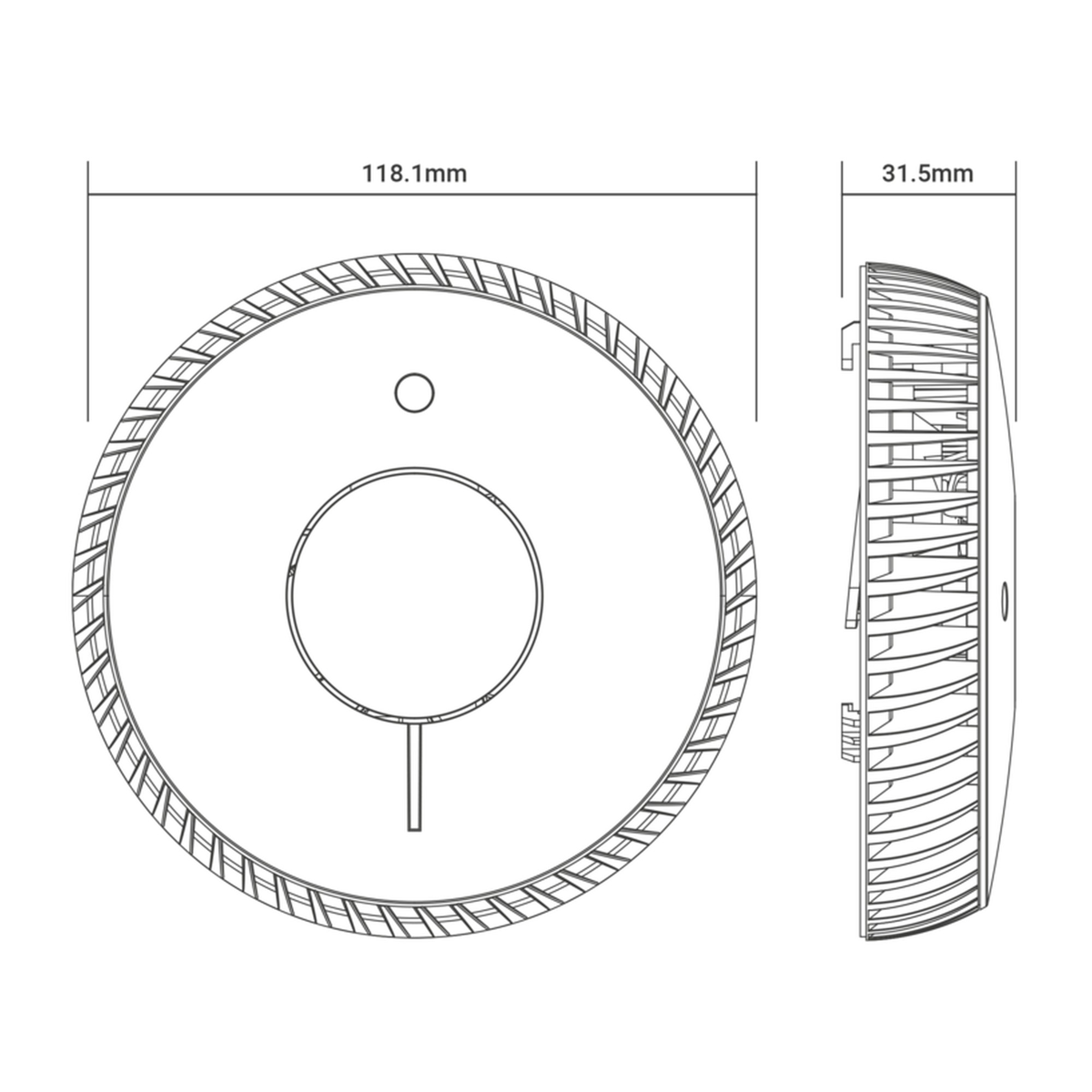 Fire Angel optical smoke alarm sealed 10 year life, view 2