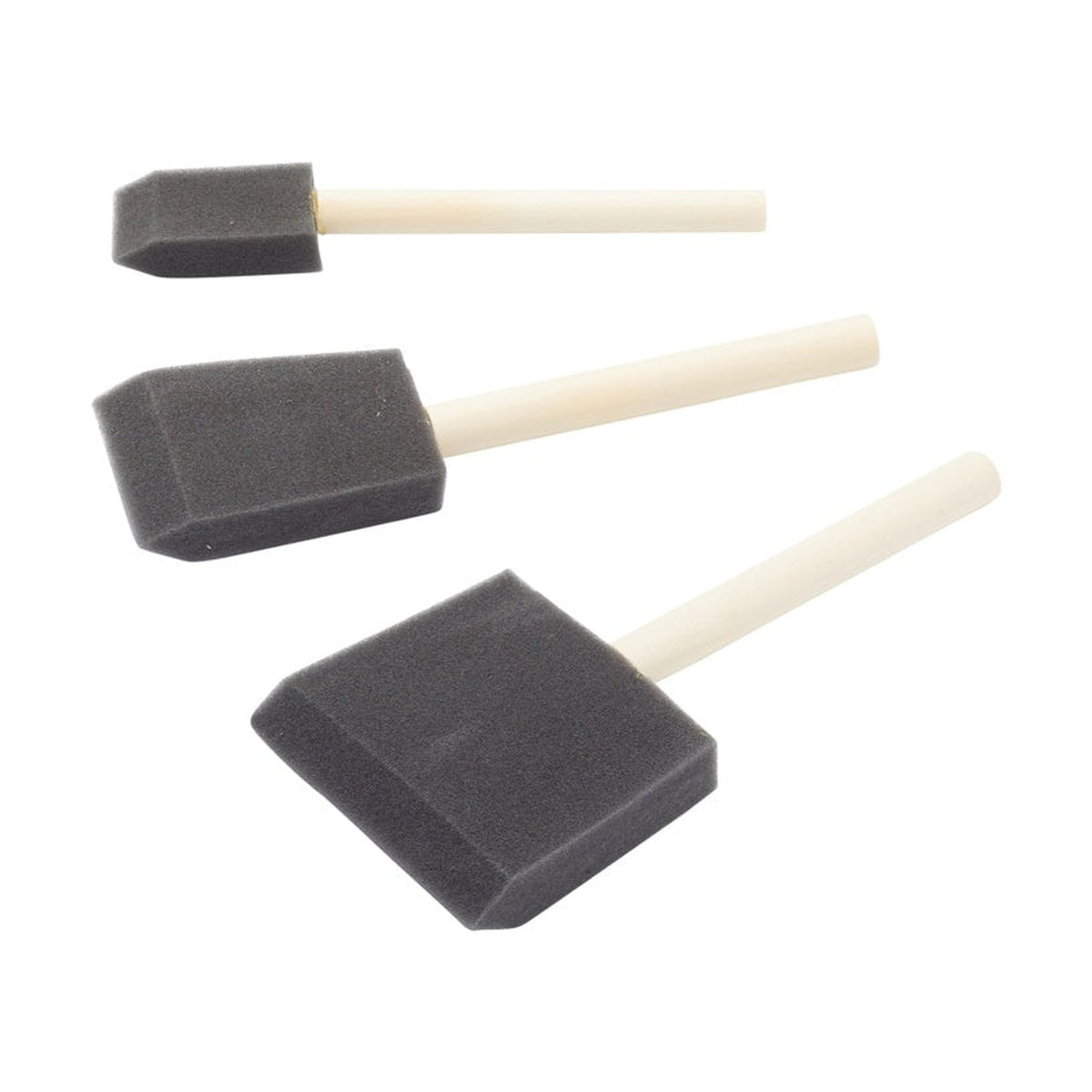 Fit For The Job 3 piece foam brush set, view 2