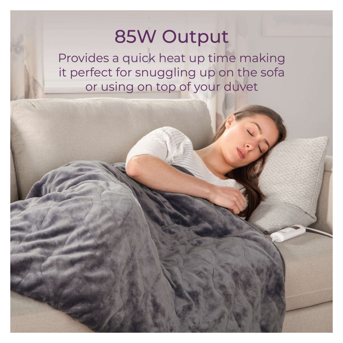 Fleece Luxury Electric Heated Throw, view 8