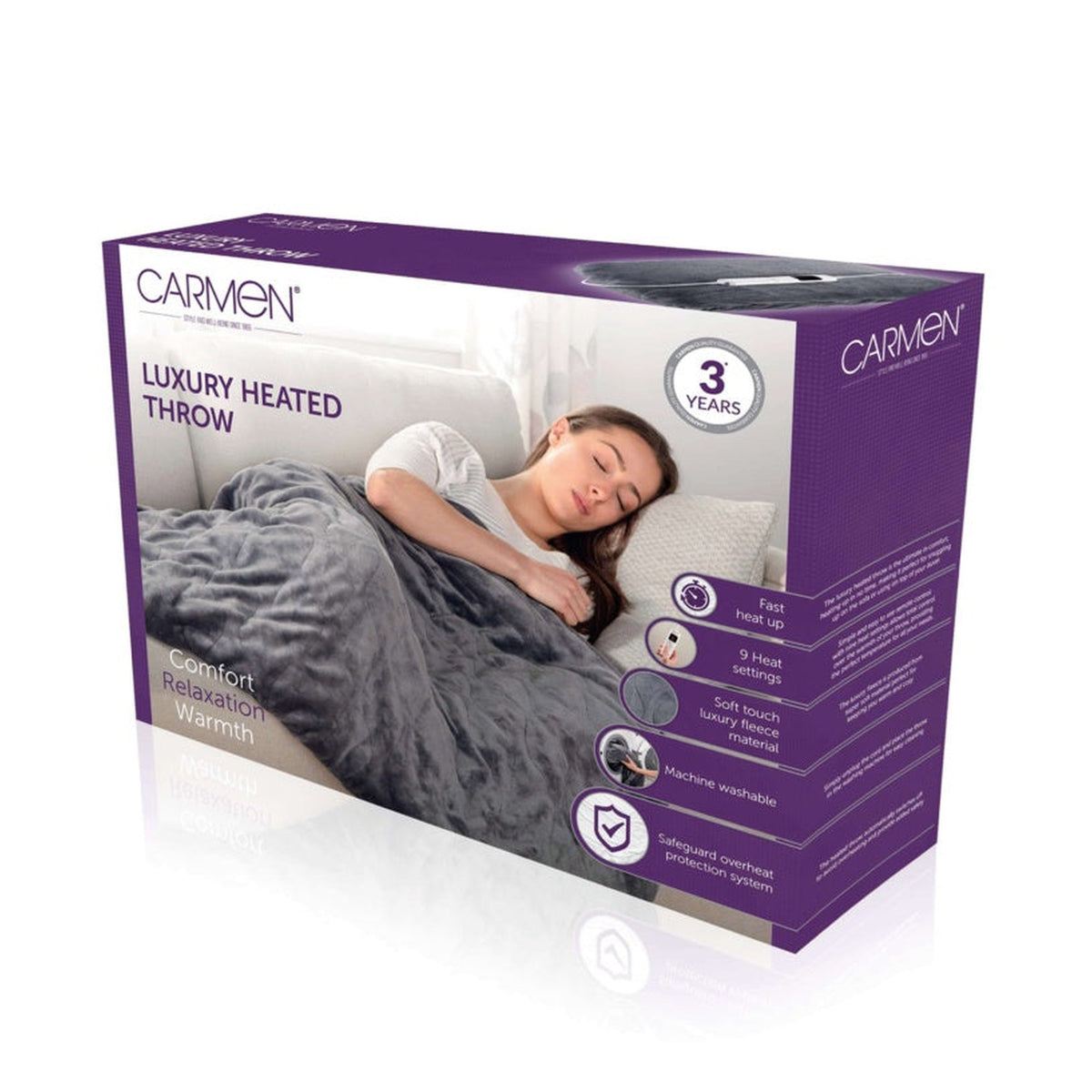 Fleece Luxury Electric Heated Throw, view 9