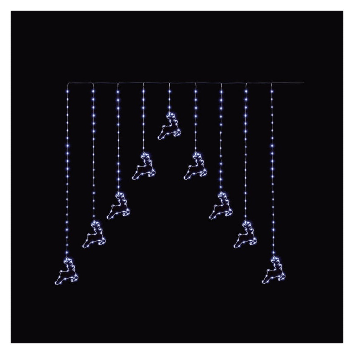 FlexiBrights Reindeer V Curtain 276 LEDs White - 1.2m