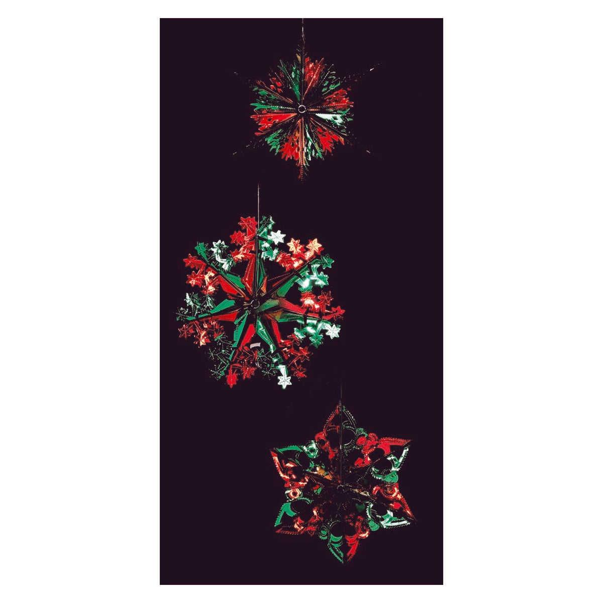 Foil Starburst 3 Assorted - 40cm Red & Green