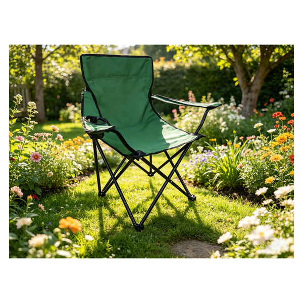 Folding Camping Chair - Dark Green