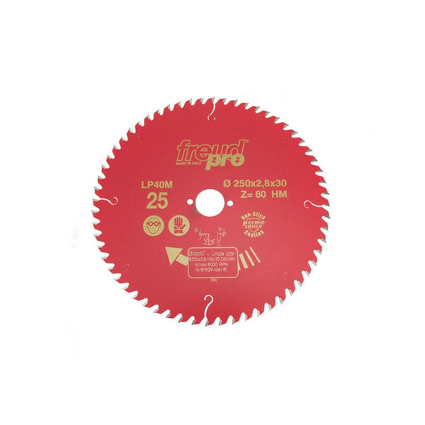 Freud 250mm 60 tooth cross cut TCT saw blade