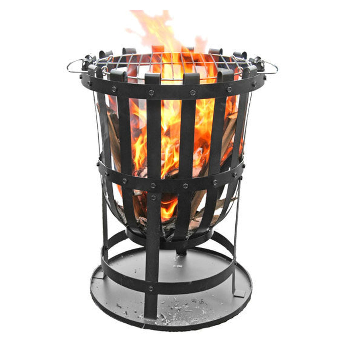 Gardeco garden fire basket brazier with BBQ grill