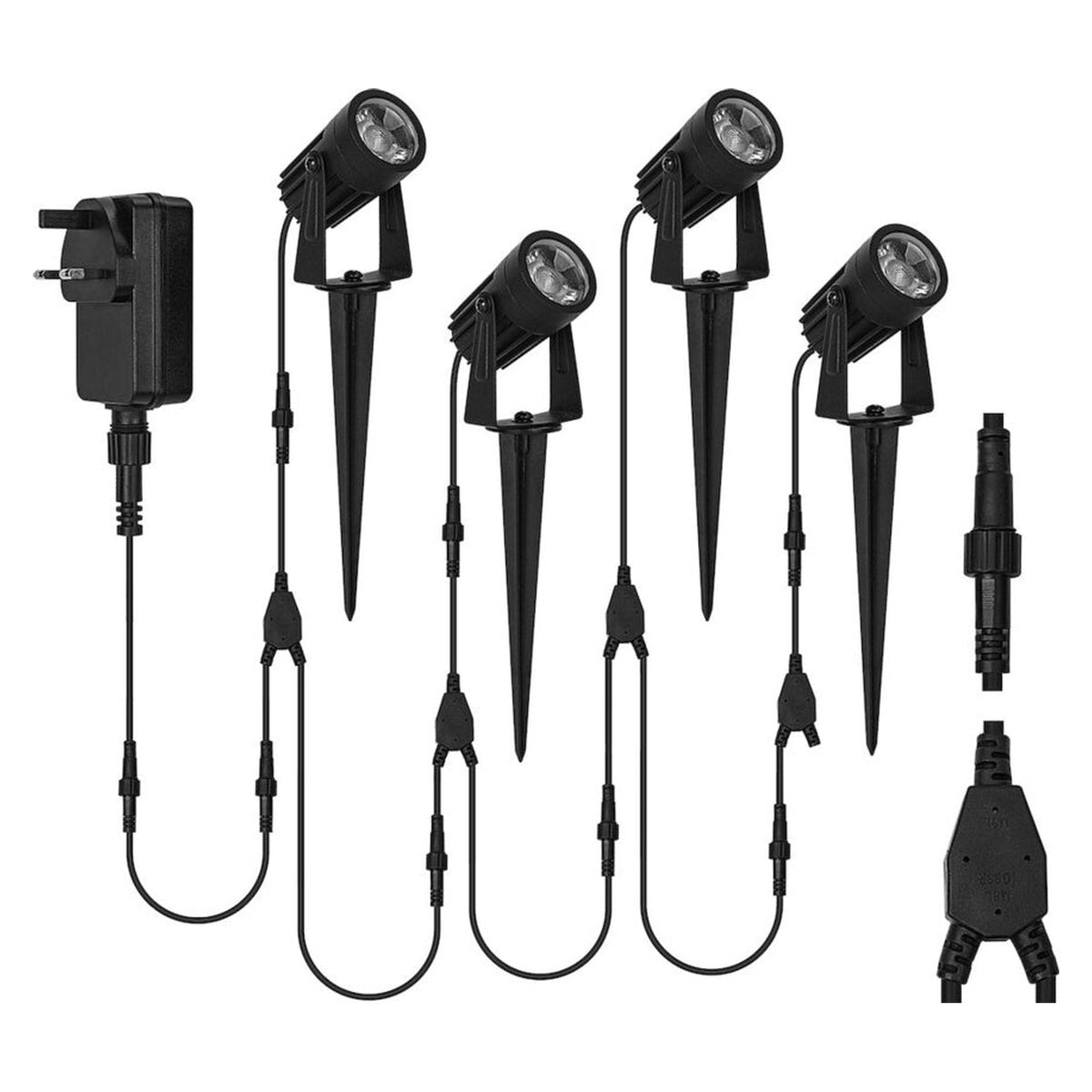 Garden Spike Light Kit 4 Pack - 3w, view 2