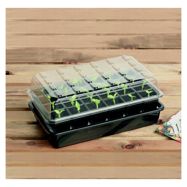 Garland 24 Cell Seed Success Kit with clear lid and water reservoir