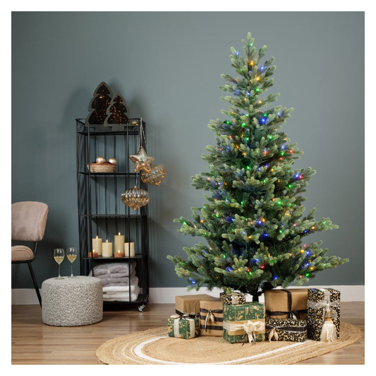 Geneva Fir With Warm White & Multi LEDs - 180cm, view 2