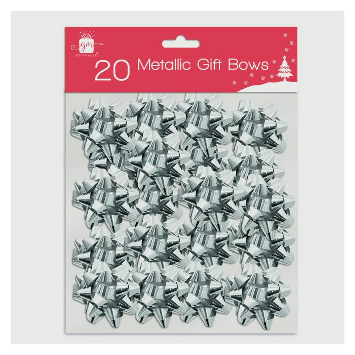 Gift Bows Pack 20 - Silver