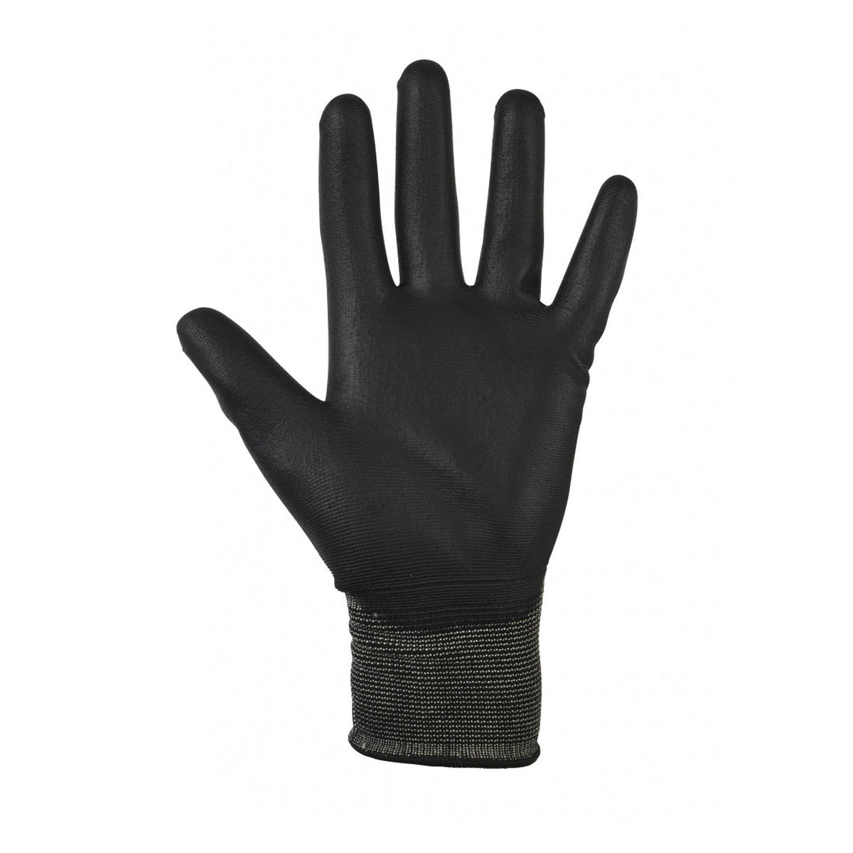 Pack of 12 pairs Glenwear black PU gloves size 10