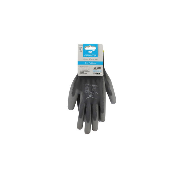 Glenwear grey PU gloves XL