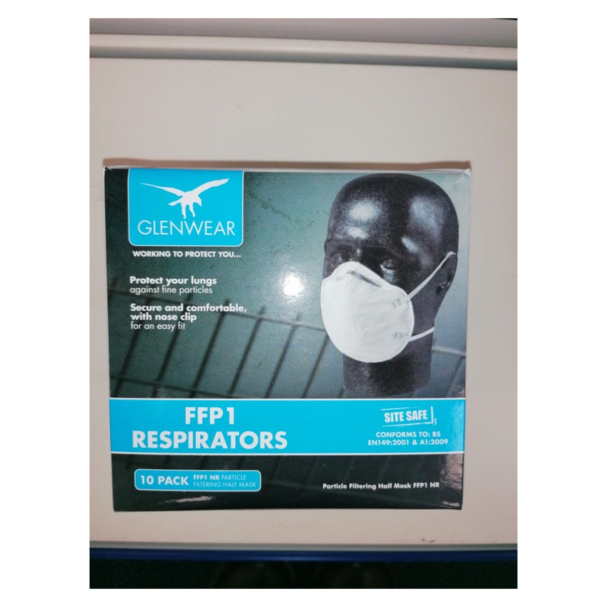 Glenwear P1 unvalved dust masks pack of 10, view 2