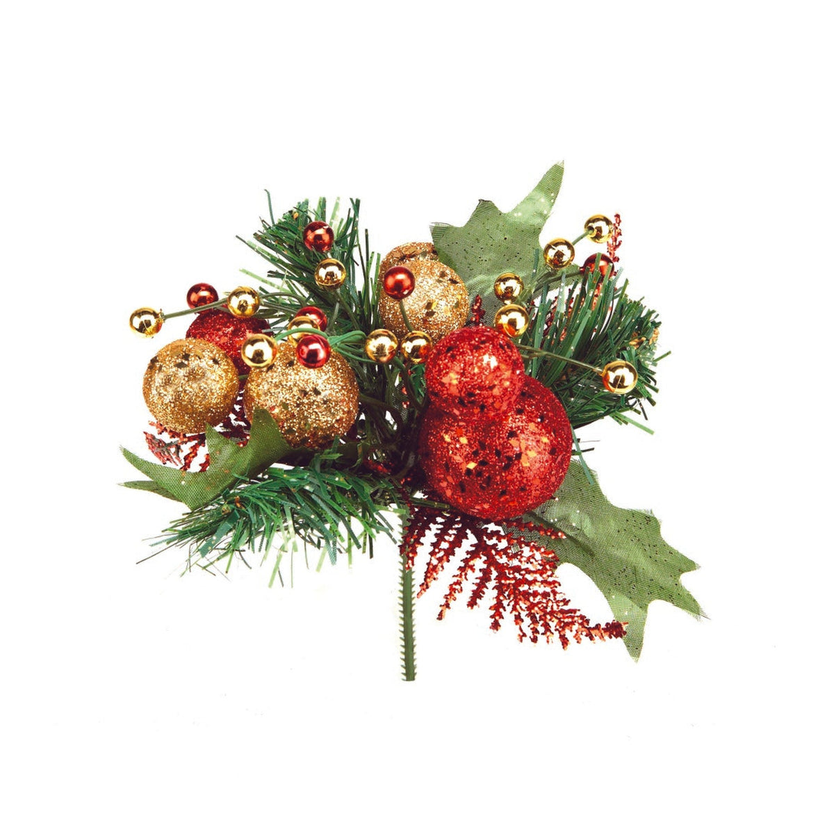 Glitter Ball Pick - Red & Gold