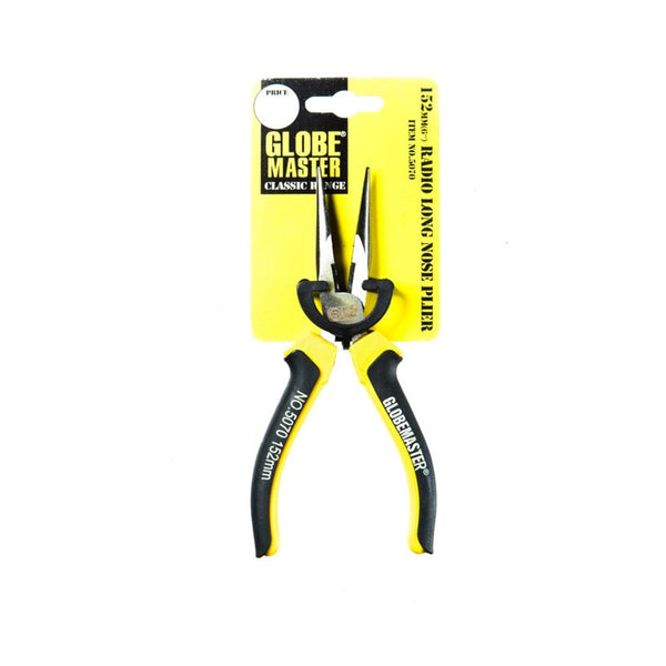 Globemaster 152mm long nose plier with comfort grip handles